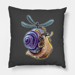 Flying snail Pillow