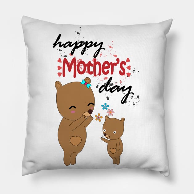 happy mothers day Pillow by bratshirt