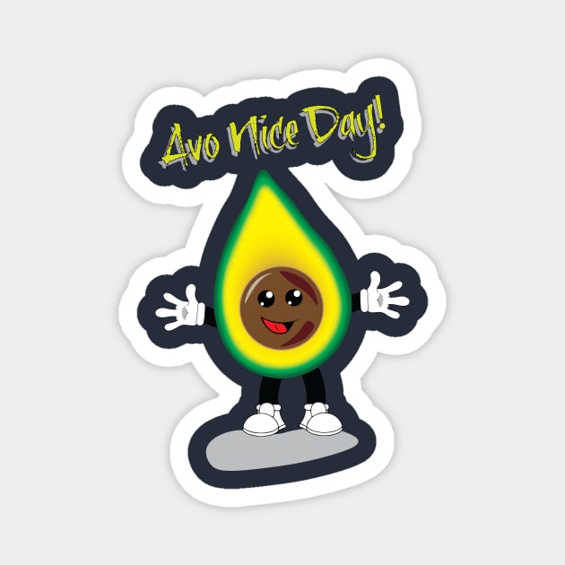 Avacado "Avo Nice Day" Pun Shirt Magnet by spiralrewind