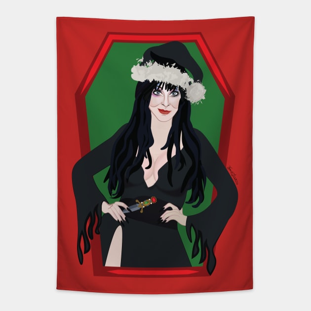 Halloween Santa Tapestry by Frannotated