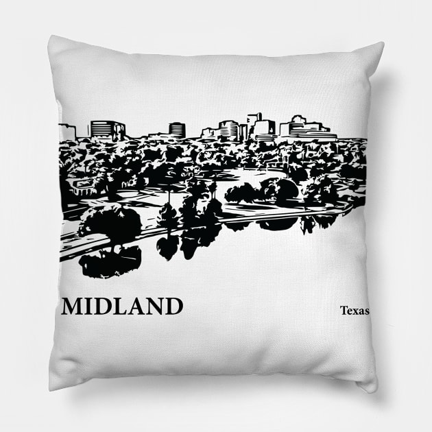 Midland Texas Pillow by Lakeric