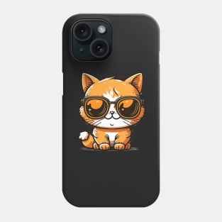 Cat wearing sunglasses cool Phone Case