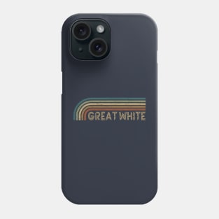 Great White Retro Stripes Phone Case