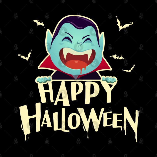 Vampire Scary and Spooky Happy Halloween Funny Graphic by SassySoClassy