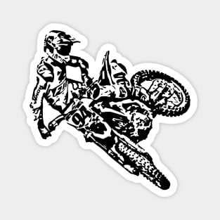 94 Motocross Jump Sketch Art Magnet