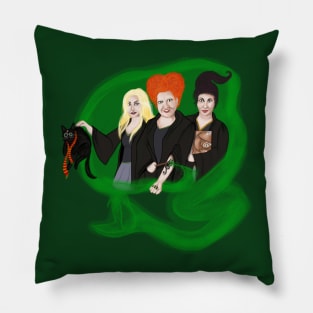 Kitty Potter and the Sanderson Sisters' Spell Pillow