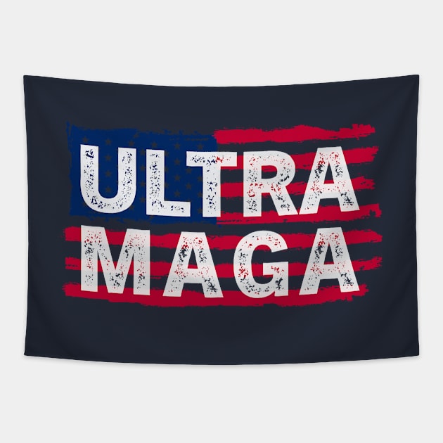 Ultra Maga Anti Joe Biden Tapestry by TeeAMS