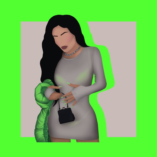 Kylie Jenner. Acid green. by AnnVas