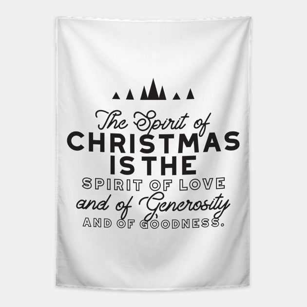 Spirit of Christmas Quote I Tapestry by FlinArt