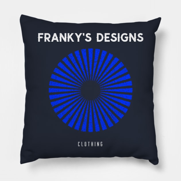 Franky's designs logo Pillow by Franky's Designs