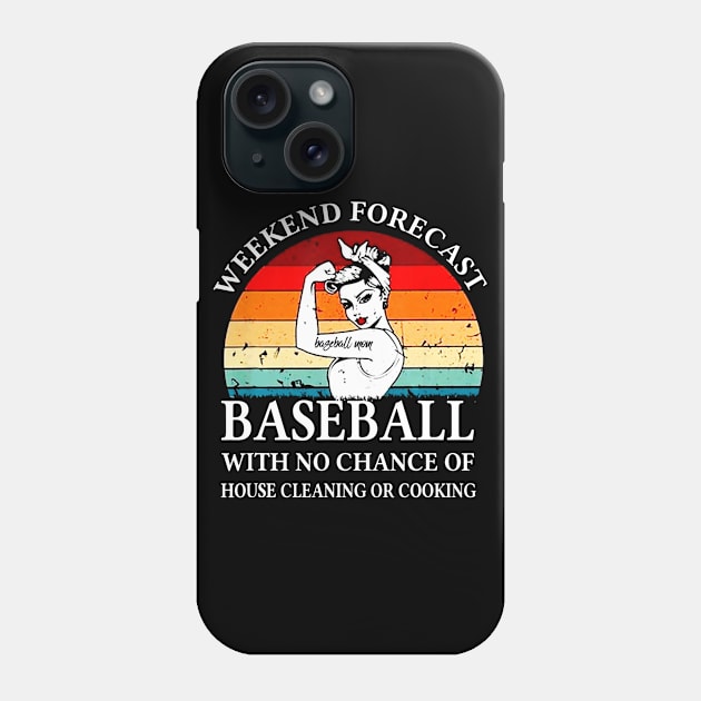 Weekend Forecast Baseball With No Chance Phone Case by Chicu
