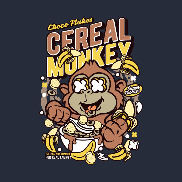 Retro Cereal Box Cereal Monkey // Junk Food Nostalgia // Cereal Lover by Now Boarding