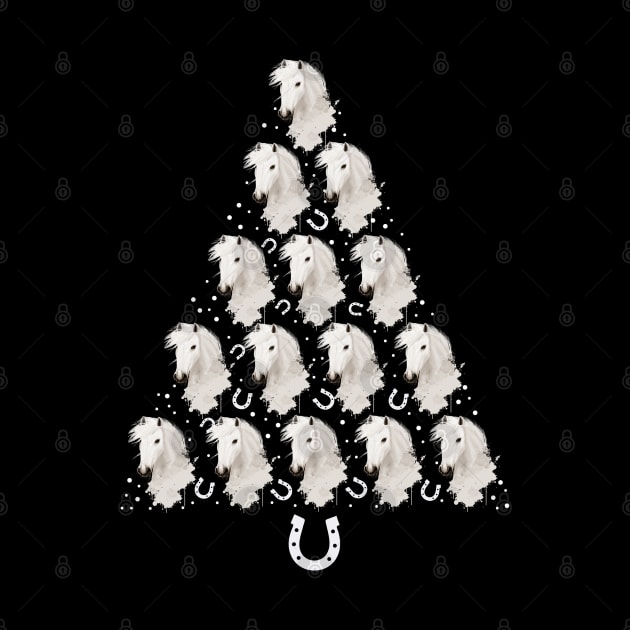 White Horses Christmas Tree by KsuAnn