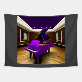 A Purple Piano In A Speciaaly Designed Room For The Piano Tapestry