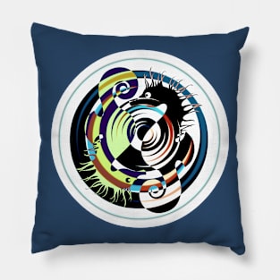 Seahorse Swirl Mandala Pillow