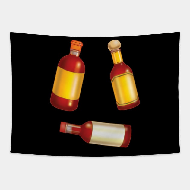 Classic Hot sauce bottle Tapestry by PnJ