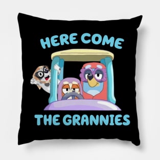 Here Come The Grannies - Bluey Pillow