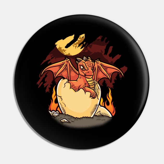 Adorable Baby Dragon Hatching Out Of A Dragon Egg Pin by theperfectpresents