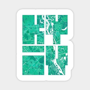 Kyiv, Ukraine City Map Typography - Watercolor Magnet