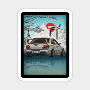 Subaru Impreza WRX STi Bug Eye (2002) Japanese Art Style Magnet