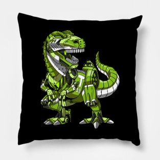 Futuristic T-Rex Dinosaur Robot Pillow