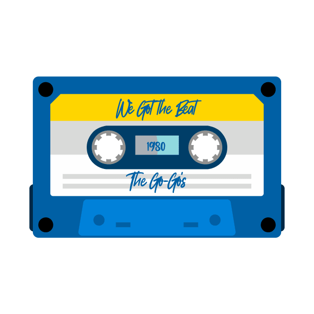 We Got The Beat Classic Blue Cassette by PowelCastStudio