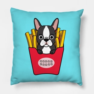 Cute Doggy And French Fries Pillow