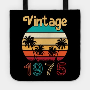 Summer Vintage 1975 Happy Birthday 45 Years Old To Me You Papa Nana Dad Mom Husband Wife Tote