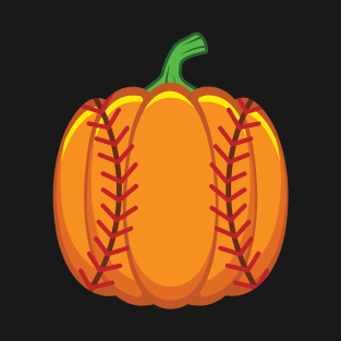 Baseball Ball Pumpkin Halloween Thanksgiving Gift T-Shirt
