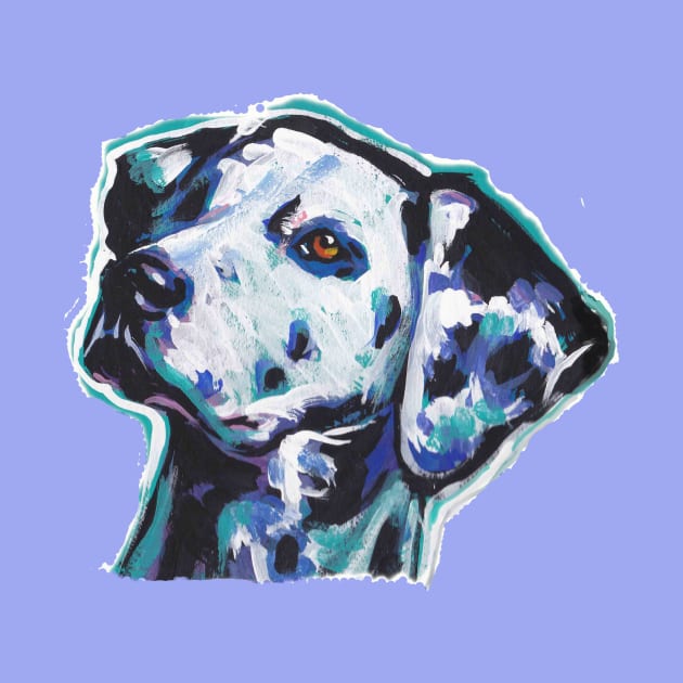 DALMATIAN Dog Bright colorful pop dog art by bentnotbroken11