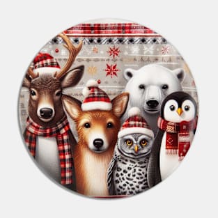 seasons greetings christmas plaid Pin