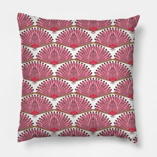 Pink folding fans Pillow