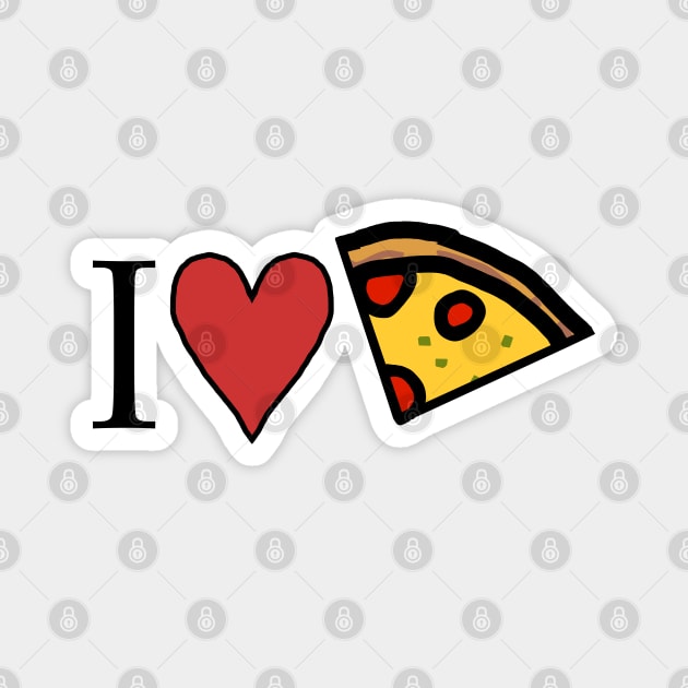 I Love a Slice of Pizza on Pi Day Magnet by ellenhenryart