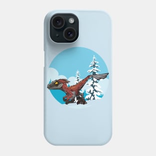 Red Pyroraptor: Fire and Ice Phone Case