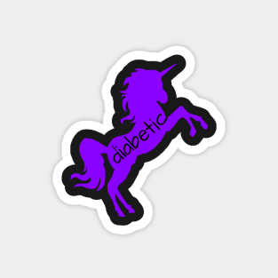 Diabetic-Purple Unicorn Magnet