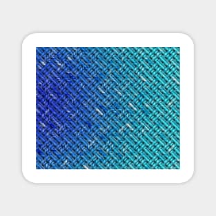 3D abstract blue pattern in the style of lattice characters It's like a braided Magnet