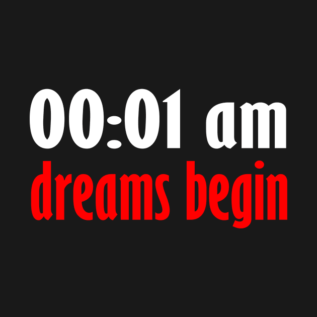 Dreams Begin Digital Clock by Seven Spirit