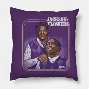 Lamar Jr. & Zay Flowers Baltimore Step Brothers Pillow