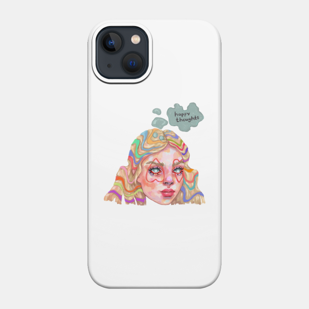 Happy thoughts - Trippy Design - Phone Case