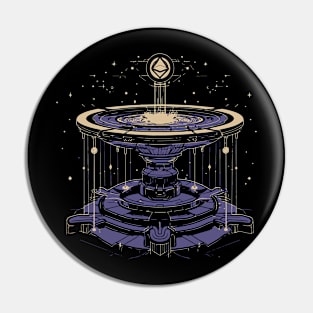 Cryptocurrency. Ethereum fountain Pin