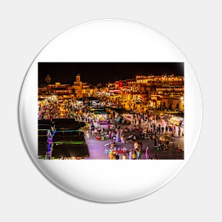 Jemaa el-Fnaa , Marrakech at night Pin