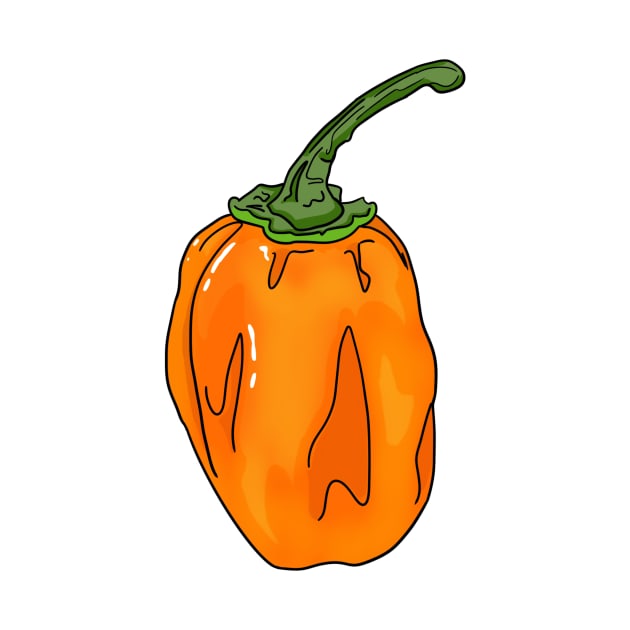 Habanero Orange Chili Pepper by MojoCoffeeTime