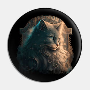 Feline Frost: The Modern Cat Pin