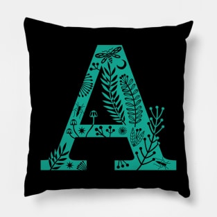 Letter A mint Pillow