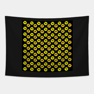 Scared cats in yellow circles Tapestry