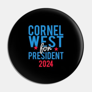 Cornel West For President 2024 Pin