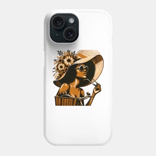 Afrocentric Woman On A Bicycle Phone Case