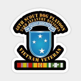 48th Inf Scout Dog Plt Tab w 23rd ID SSI w VN SVC Magnet