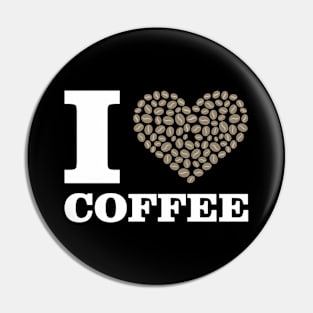 I Love Coffee Pin