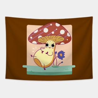 Mushroom with Googly Eyes Tapestry